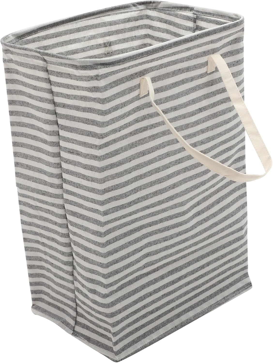 Large Foldable Laundry Basket with Handle Design Collapsible Dirty Clothes Hamper for Bedroom and Bathroom Wear Resistant Cotton Linen Storage Basket for Blankets Pillows and