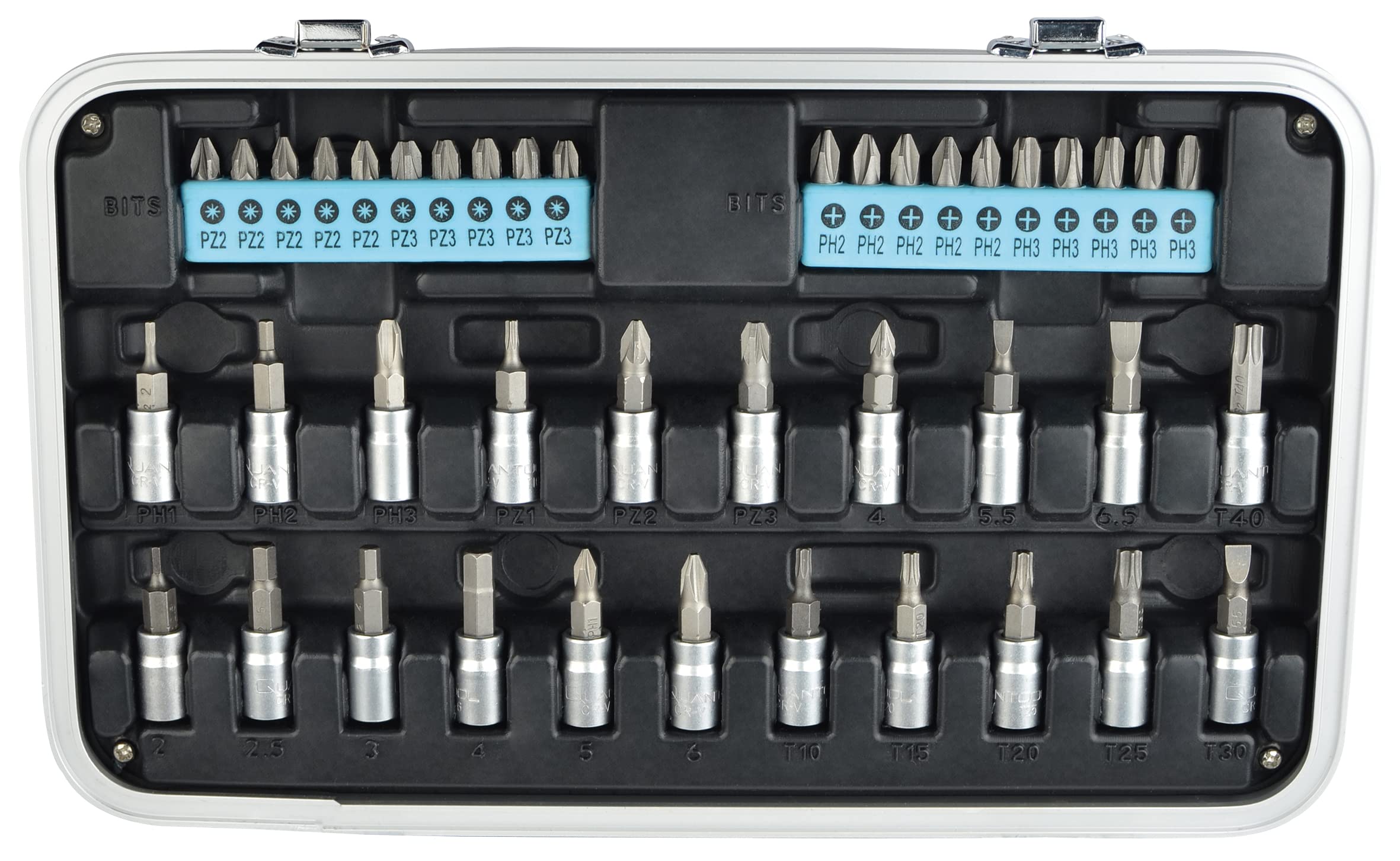 Quantool Q25003 - Set di viti e punte, 116 pezzi