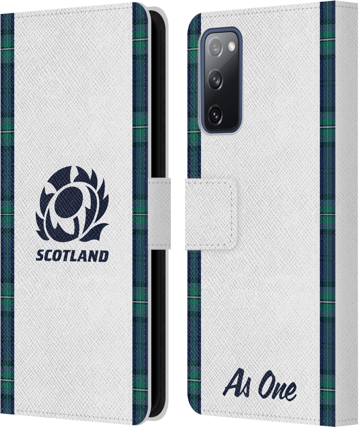 Head Case Designs Officially Licensed Scotland Rugby Home 2023/24 Crest Kit Leather Wallet Case Compatible with Samsung Galaxy S20 FE / 5G