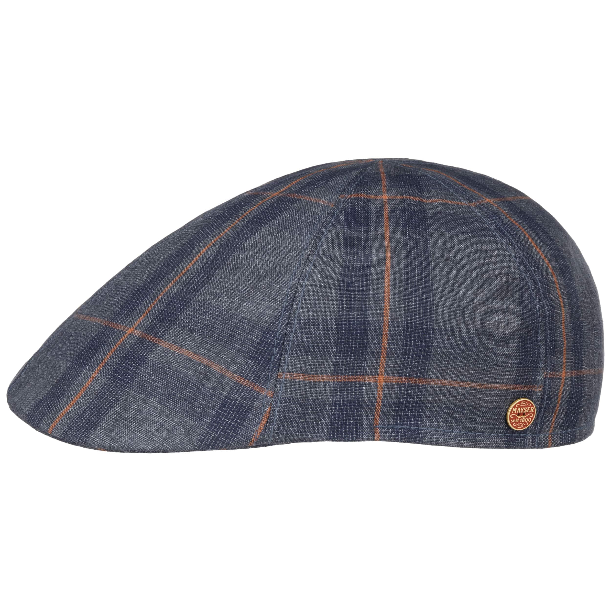 Mayser Paddy Kampen Schirmmütze Flatcap Karomuster Made in EU Damen Herren Frühling Sommer