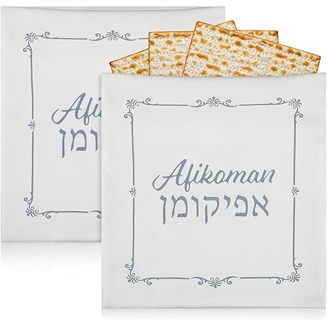 2 Pcs Elegant Passover Seder Afikomen Cover Bags