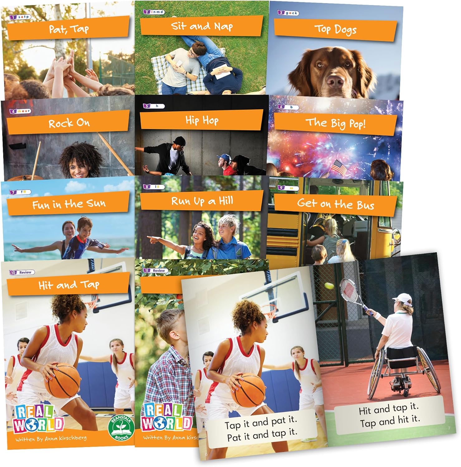 Junior Learning: Real World - Phase 2 - Non-Fiction Hi-Lo Decodables, 6 Books, Letter Sounds, Week-by-Week Rainbow Phonics, Kids Reading Development