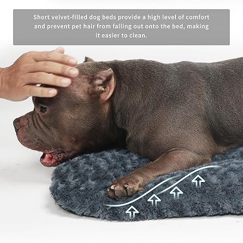 Miniatura 4 de Cama para perros lavable para perros de tamaño grande con parte inferior antideslizante, almohadilla extra suave de 36 pulgadas para jaulas de