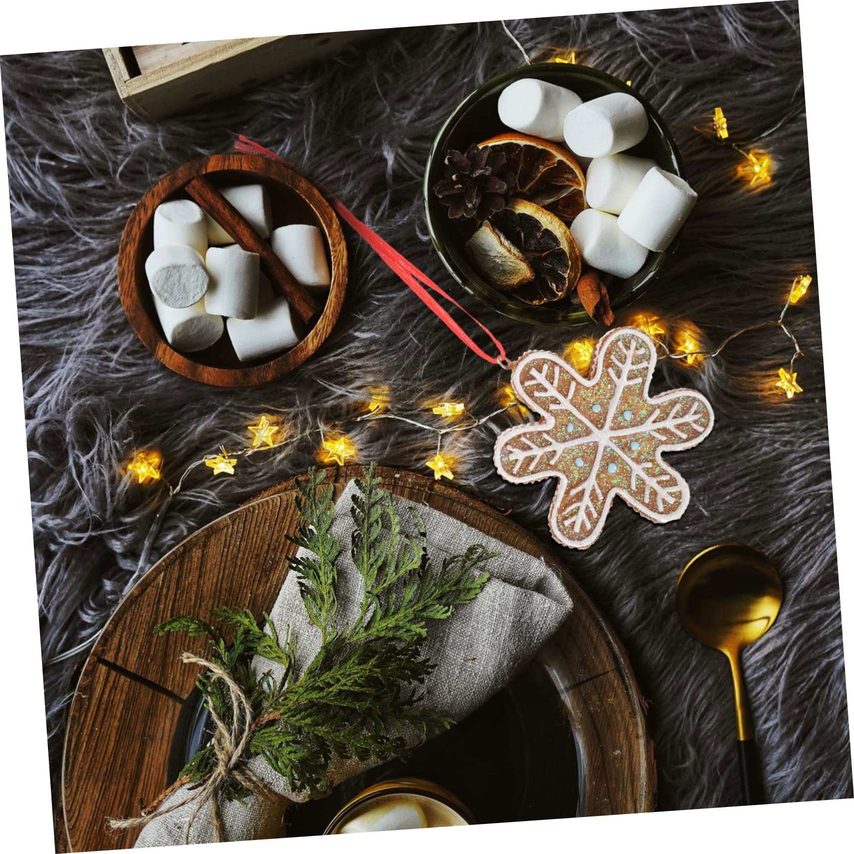 PRETYZOOM 5st Christbaumschmuck Weihnachtsschmuck Räumung Hängende Verzierung Der Weihnachtssüßigkeit Weihnachten Hängender Lebkuchen Weihnachtsbaum-Lebkuchen Minifiguren Light Brown Harz