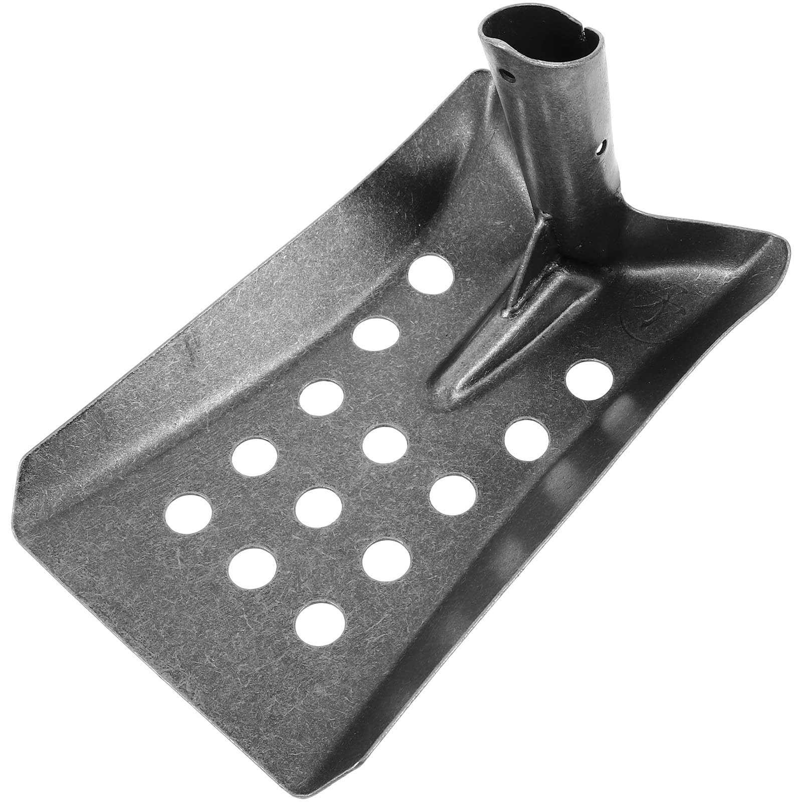 Kisangel Pala para Tamizar Alcantarillas Pequeña de Acero al Manganeso Agujeros Cuadrados para Limpieza de Desagües y Aguas Residuales, Herramienta Resistente para Zanjas y Lodo