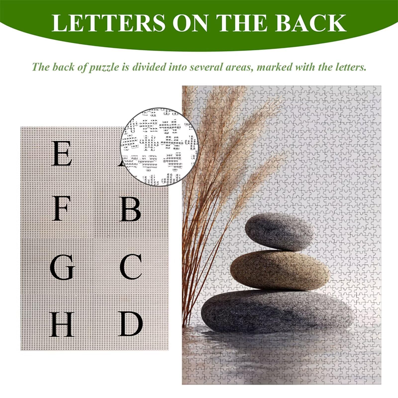 Puzzle 1200 Piezas Adultos Paisaje & Piedra, Rompecabezas con Letras Traseras y Póster, Pasatiempo Antiestrés, Decoración de Pared, Regalo Decorar Mujer Hombre 75 x 50 cm (14 Años +) P3#1293