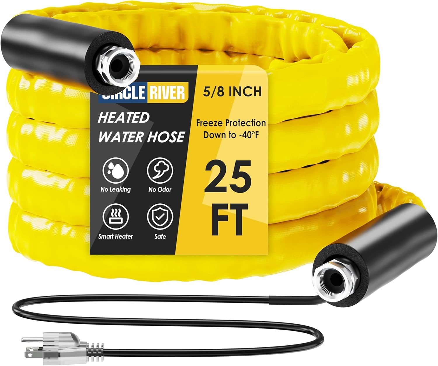 CircleRiver 25FT Heated Drinking Water Hose for RV 40