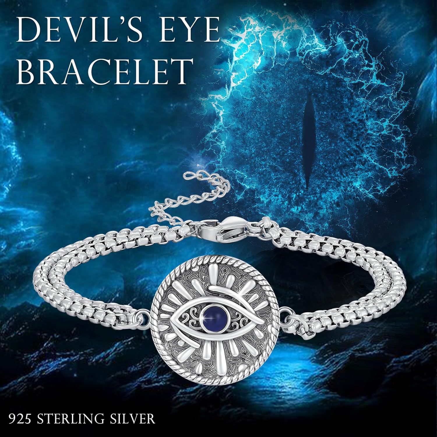 Blue Evil Eye Bracelet for Women Men, Greek Evil Eye Protection Bracelet, Adjustable Evil Eye Bracelets Jewelry Gift - Image 5