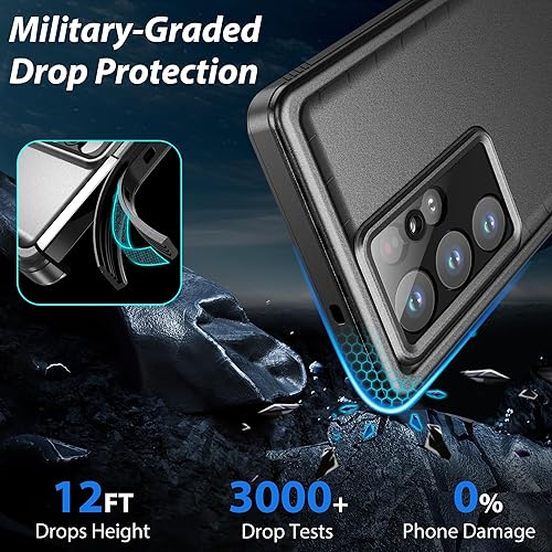 Miniatura 2 de SPORTLINK Funda impermeable para Samsung Galaxy S23 Ultra - Lente y protector de pantalla integrados IP68 bajo el agua 6.6 pies a prueba de caídas