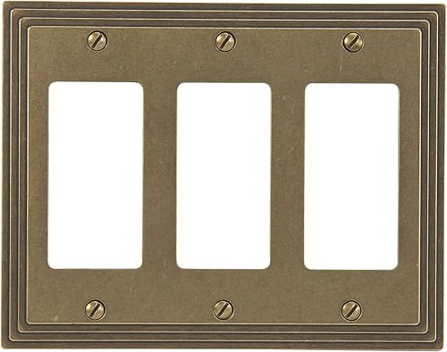 Vista 101 de Amerelle Steps - Placa de pared de metal fundido dúplex individual en níquel satinado