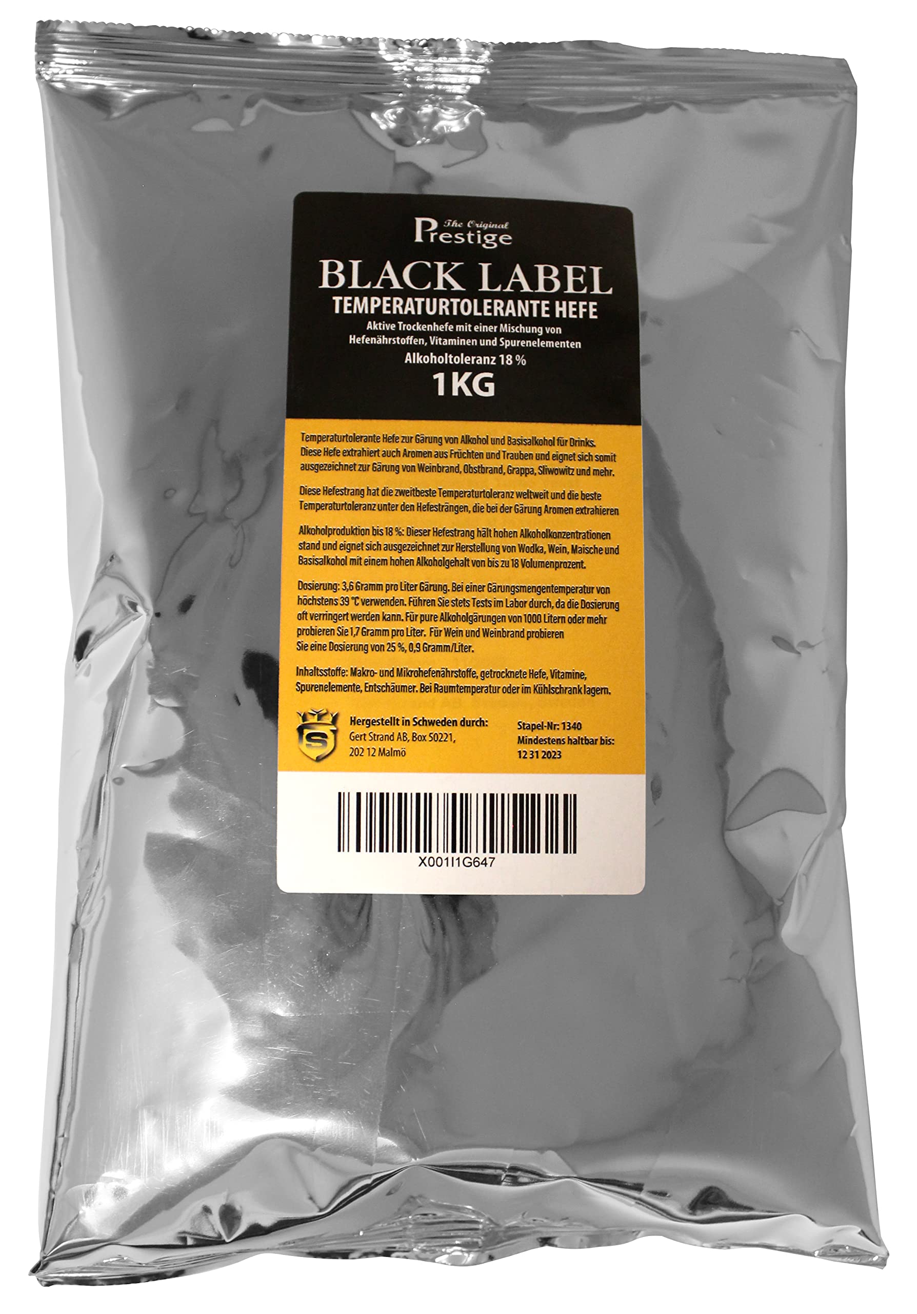 Prestige Black Label Turbo-Hefe