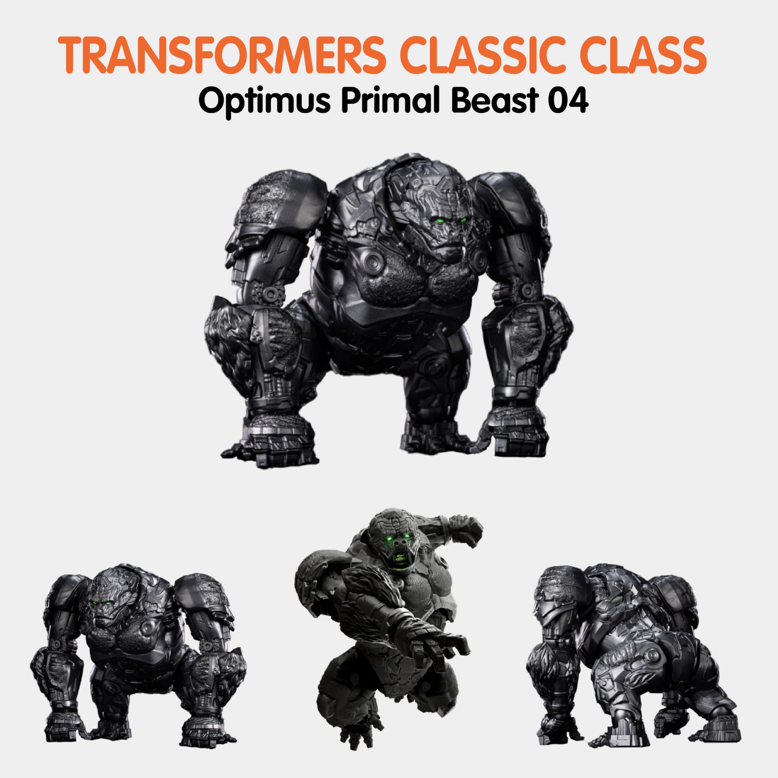 Blokees Transformers Classic Class 04 Optimus Primal Beast Action Figure, Black, 8 cm - Image 3