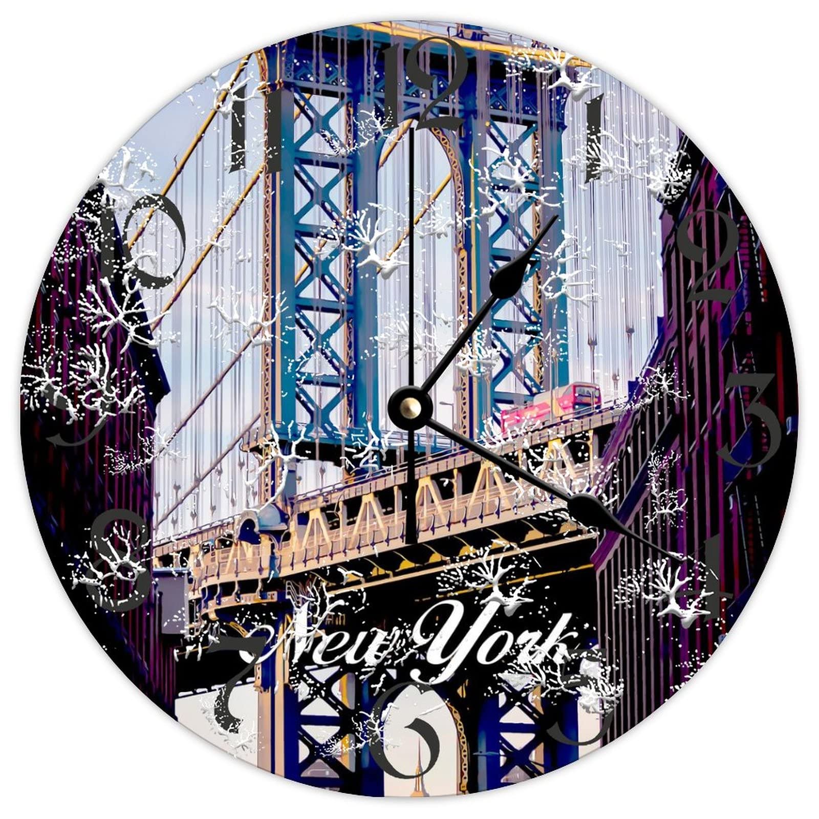 Horloge à quartz New York silencieuse et précise