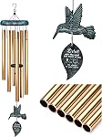 Wind Chimes for Outside with Hummingbird, Memorial Gifts - Wind Chimes, Sympathy Gifts for Loss of Loved one Mom Dad, Bereavement Gifts, Home Garden Outdoor Decor.