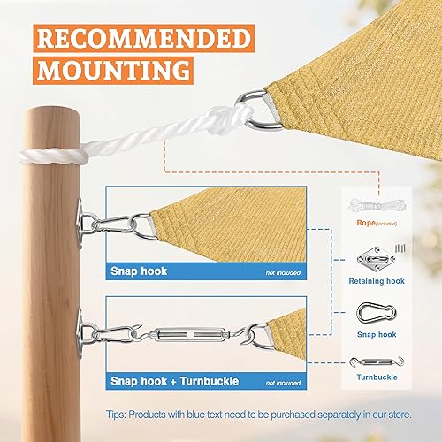 Miniatura 6 de AwnPro Toldo cuadrado de 6 x 6 pies para bloquear la luz solar para patio al aire libre, jardín, patio, terraza, pérgola (arena)