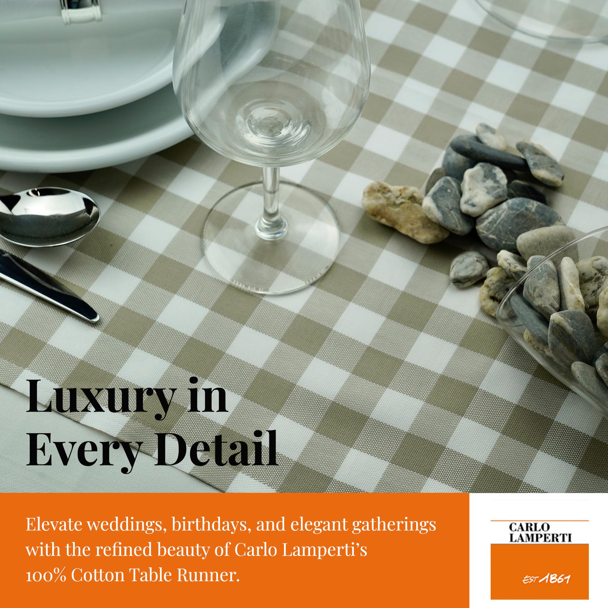 Camino de mesa Ghisallo de Italia encontrado en restaurantes y hoteles europeos, diseño jacquard, 100% algodón, tamaño 72 x 14 pulgadas, durabilidad superior, calidad premium