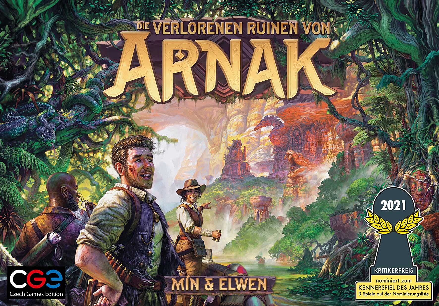 Czech Games Edition Die verlorenen Ruinen von Arnak - Abenteuerliches Brettspiel mit innovativen Spielmechaniken - Unterhaltsames Kennerspiel mit hohem Wiederspielwert - Deutsch - 1-4 Spieler