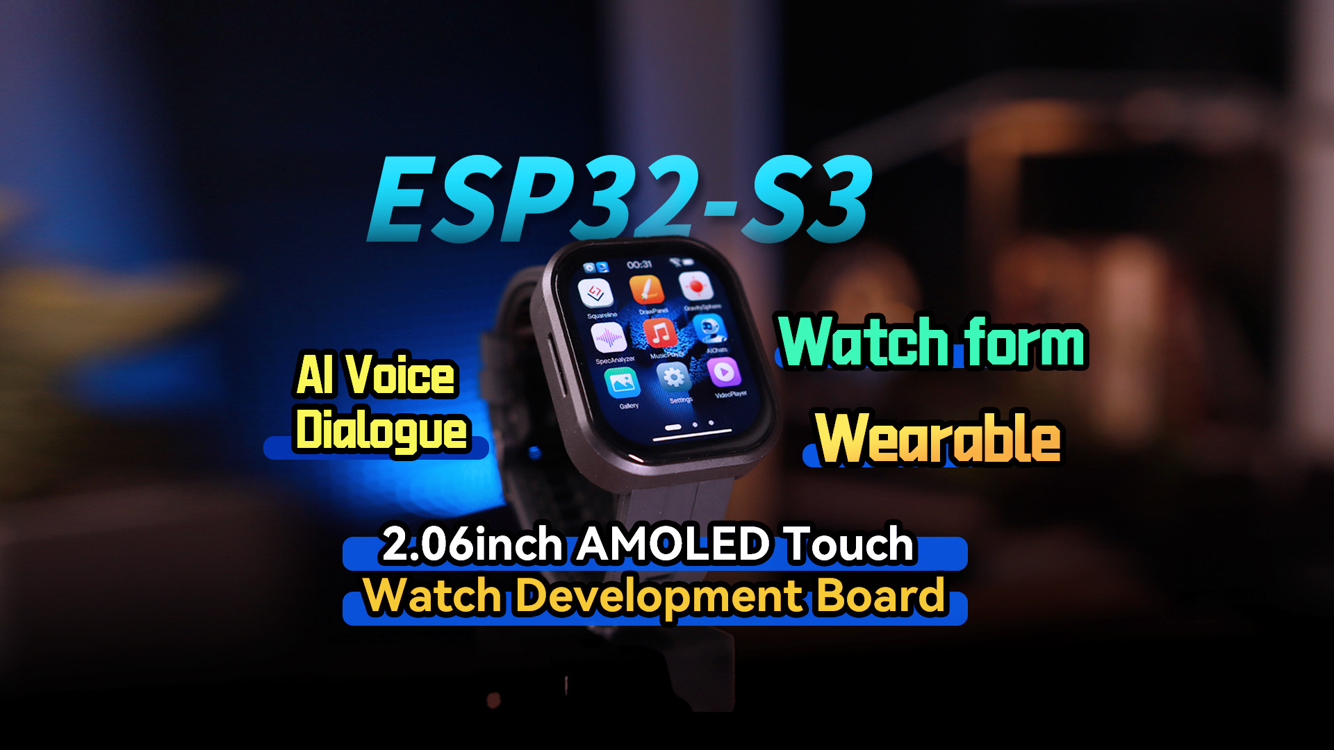 Amazon.com: Waveshare ESP32-S3 2.06inch AMOLED Touch Watch
