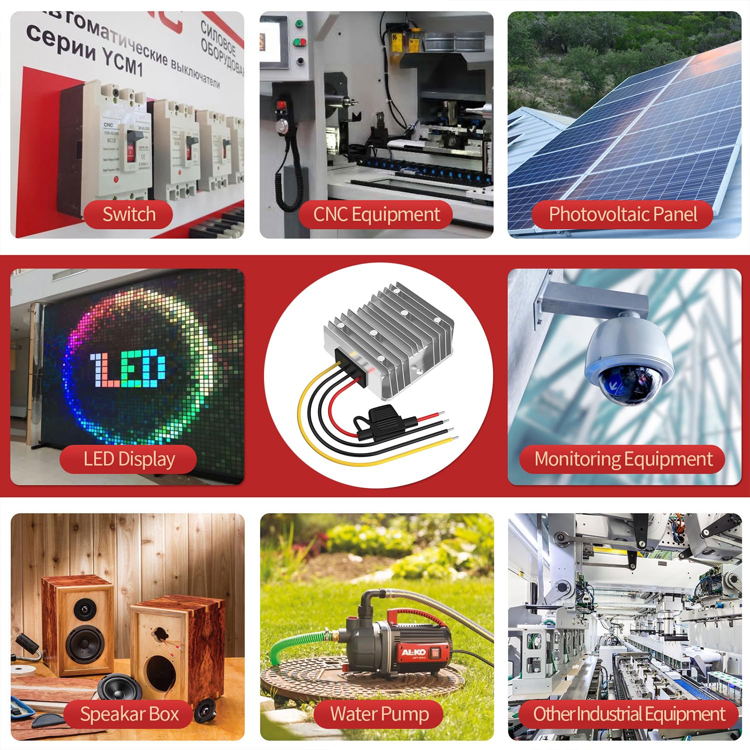Przetwornica 24V na 12V 30A 360W IP67 Impermeabile Step Down