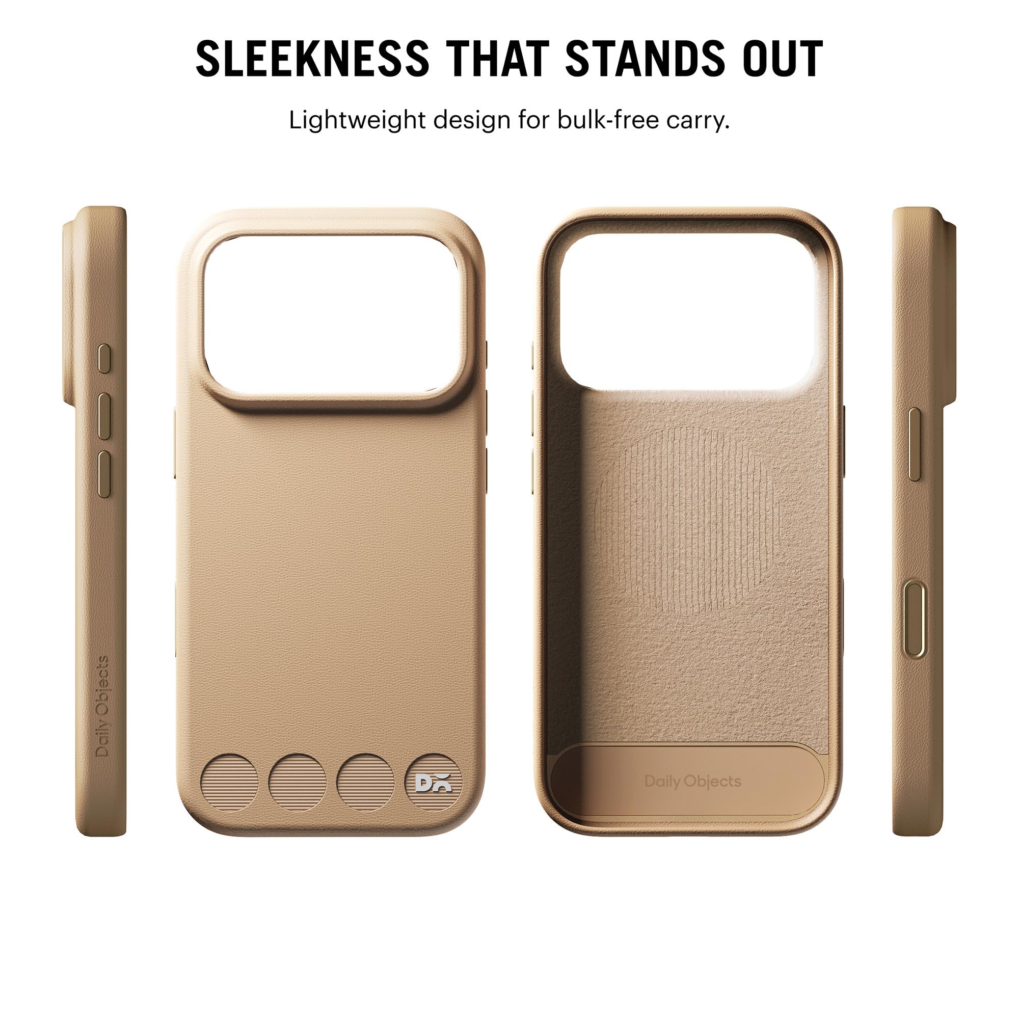 iPhone 17 Pro Max Leatherette Case - Dune Beige -9