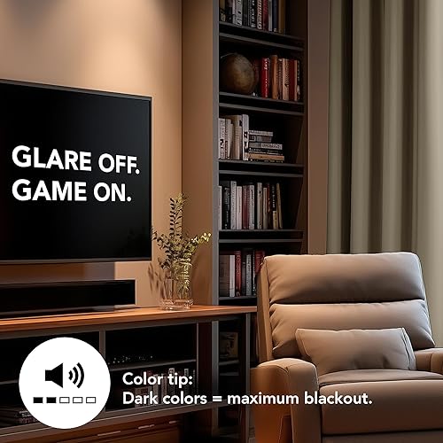 Miniatura 6 de Deconovo Cortinas Opacas para Dormitorio – Juego de 2 Paneles de 42 Pulgadas de Ancho x 63 Pulgadas de Largo con Aislamiento Térmico y Reducción de