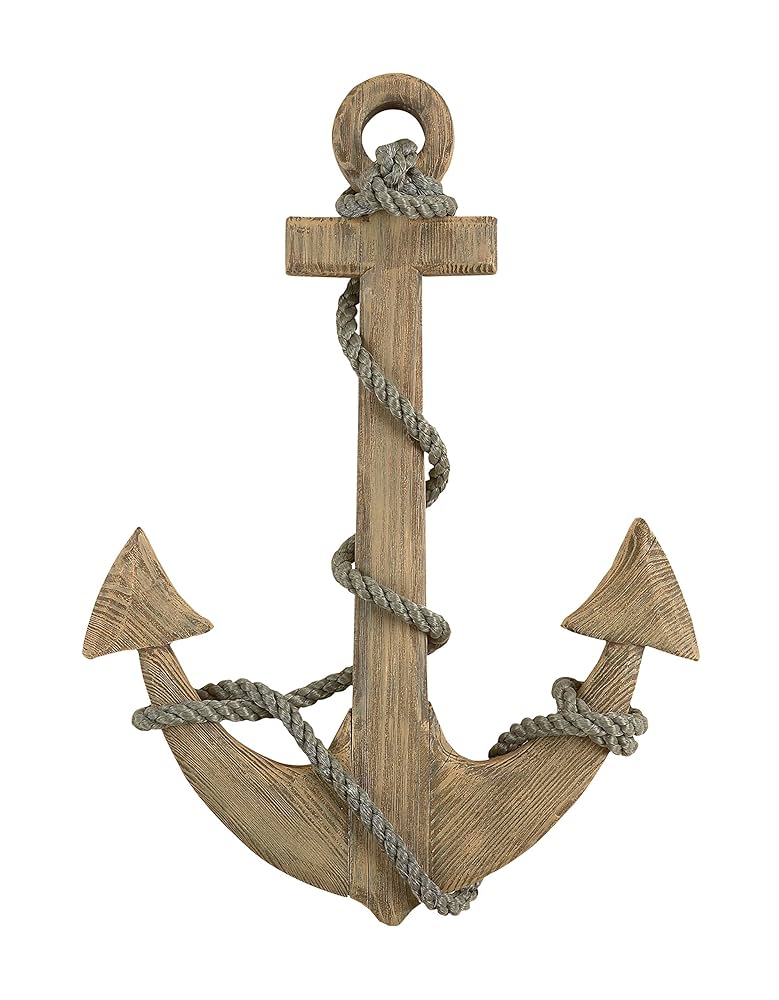 Zeckos Blue Cast Iron Ship Anchor Bookends Sculptures Set Of 2