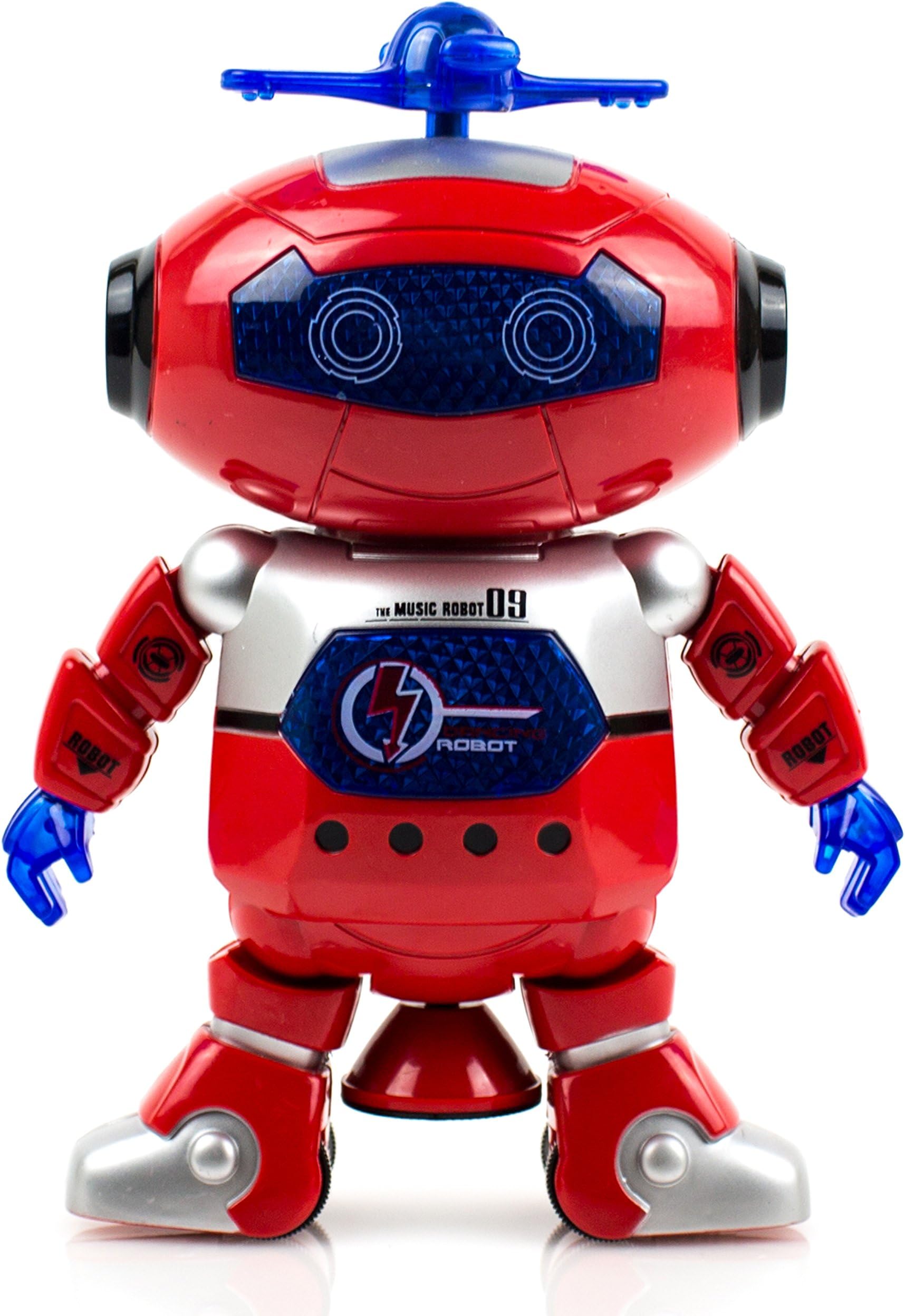 Live Action Dancing Red Robot with 360 Dance Movements, Flash Lights That Entertain The Kids of All Ages and for Both Girls and Boys Music to Accompany The Dance