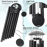 Vista 3 de Vanquer Campanillas de Viento para Exteriores de Tono Profundo - Campanillas de Viento de 48'' para Exteriores en Liquidación, Tono Profundo