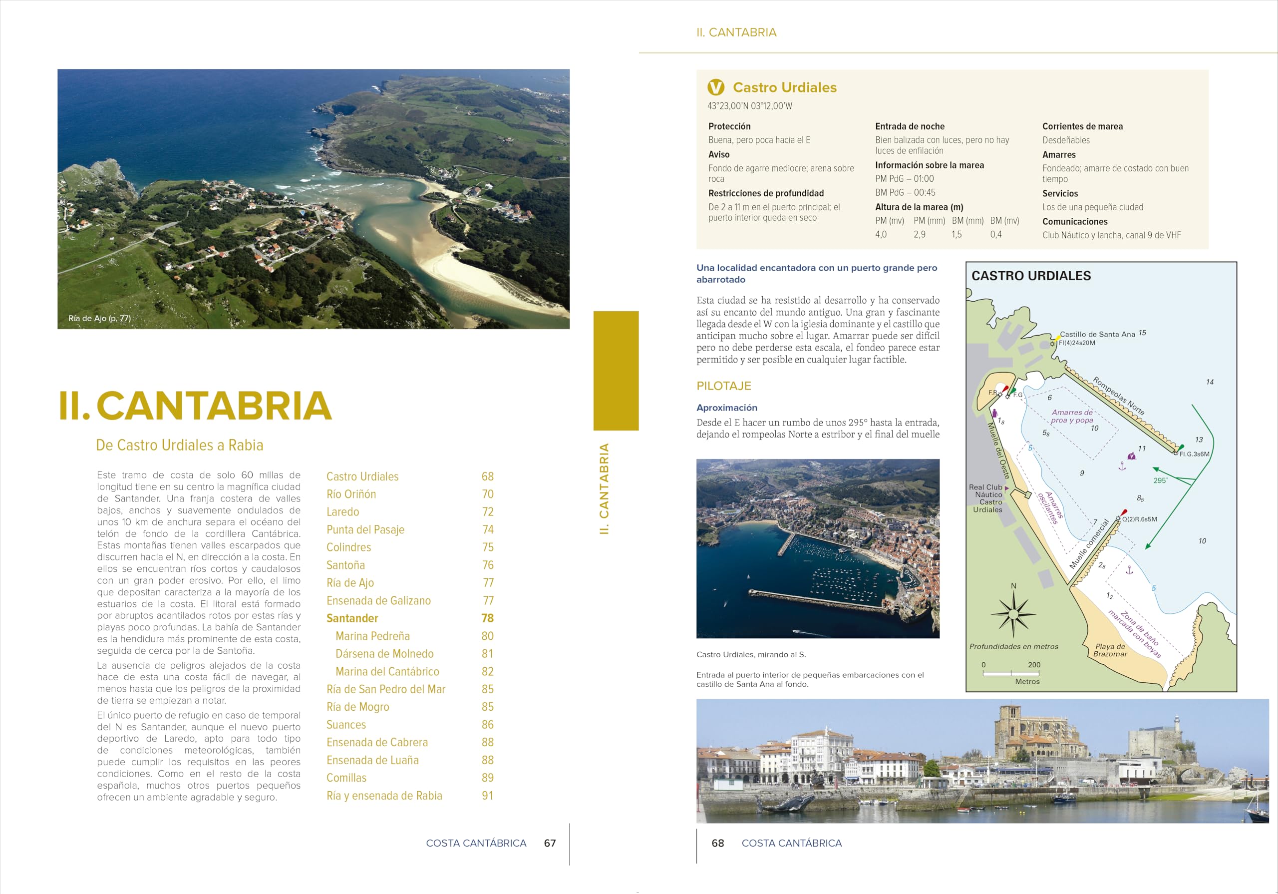 Guías Náuticas Imray. Costa Cantábrica: De la frontera francesa a La Coruña. Nueva edición actualizada