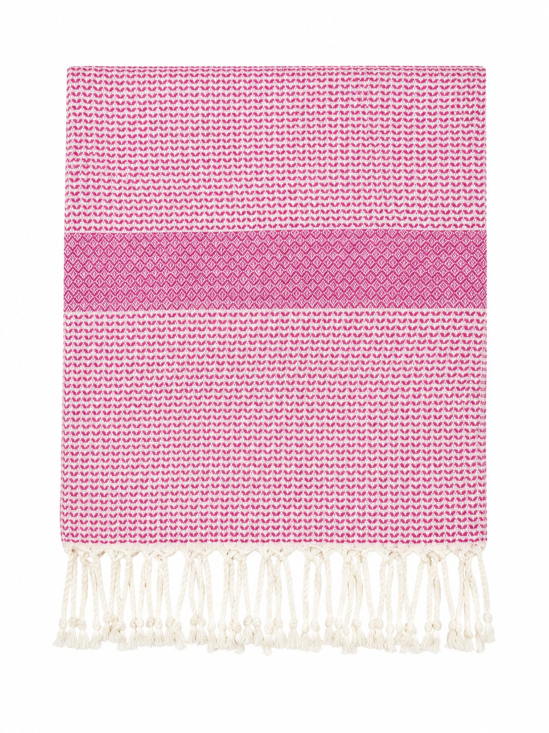 Babila Turkish Hammam Peshtemal Towel | Lightweight & Quick-Drying & Absorbent | Turkish Travel, Spa & Beach Towel | Soft, Compact & Versatile | Pink, 100 x 180cm
