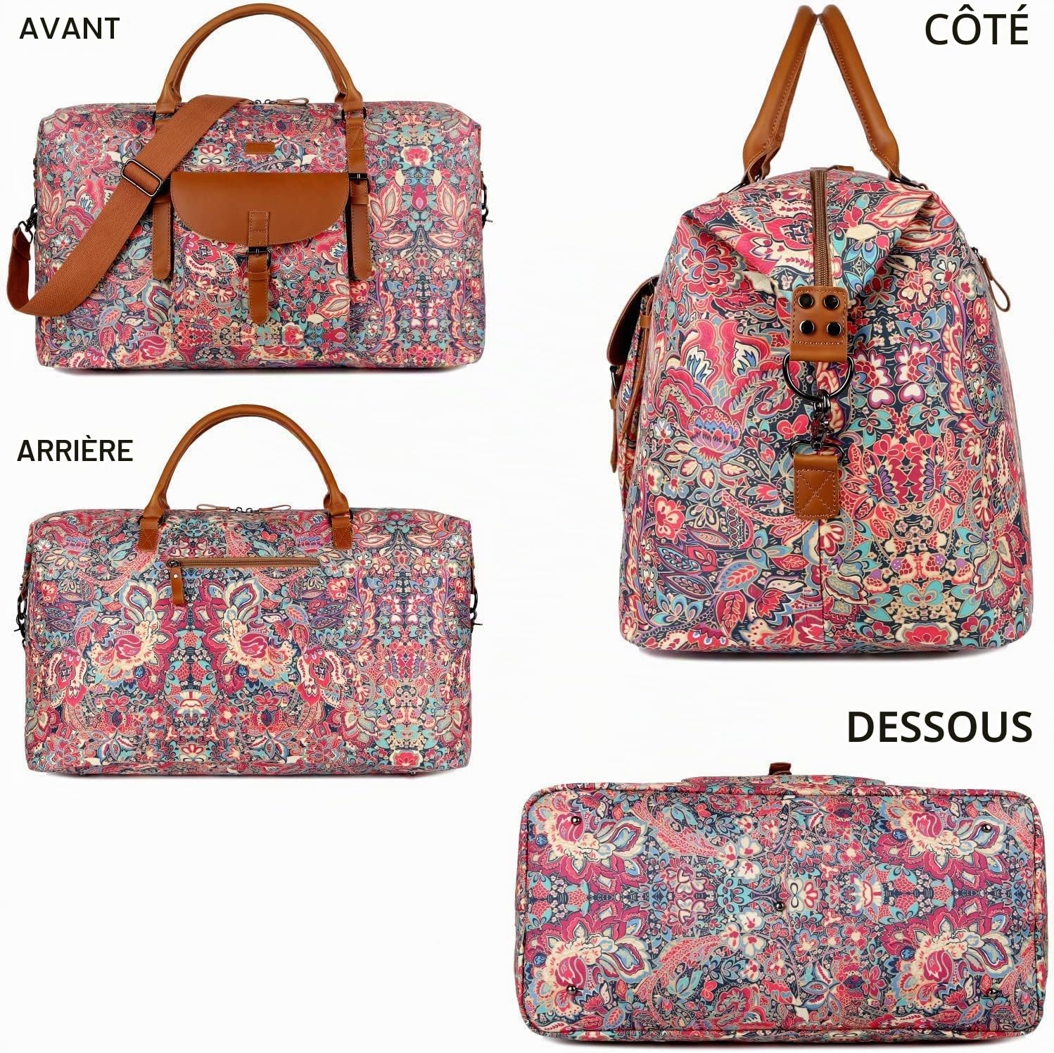 BAOSHA Sac de Voyage Surdimensionné pour Femme Grand Sac Weekend Sac de Sport Avion Sac Maternité HB-15 (HS)