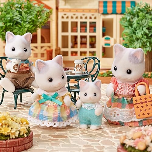 Miniatura 3 de Calico Critters Latte Cat Family - Juego de 4 figuras coleccionables para niños a partir de 3 años