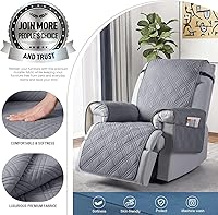 Vista 2 de TAOCOCO Funda impermeable para silla reclinable grande, fundas antideslizantes para silla reclinable con correas dobles, funda para silla