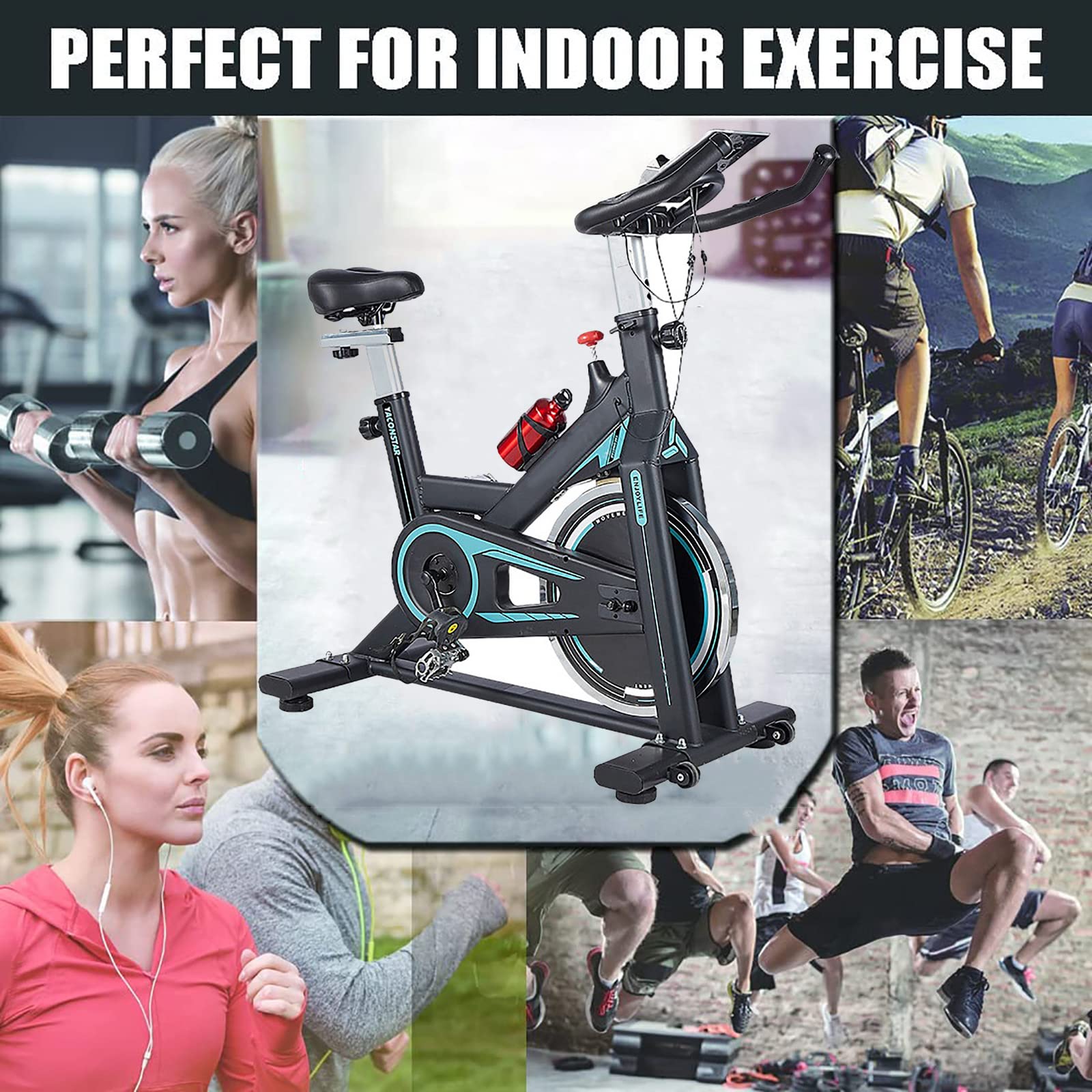 Seria rowerów pionowych, Rower treningowy do jazdy na rowerze stacjonarnym, Rower treningowy z napędem pasowym, Rower stacjonarny do jazdy w pomieszczeniach, Cicha jazda na rowerze fitness