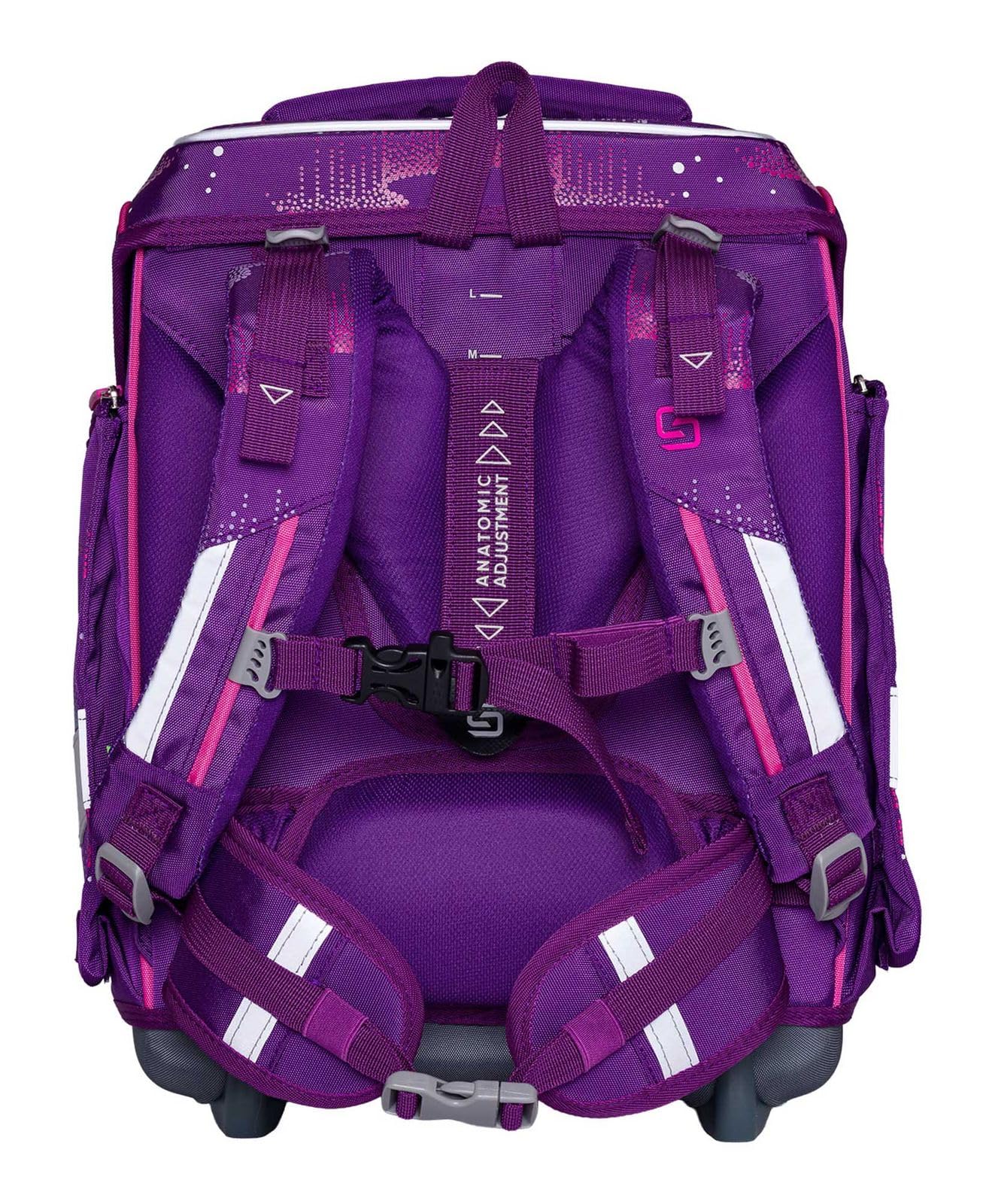 Schneiders Schulranzen Ergolite Set 9-teilig Wavy Dots violett