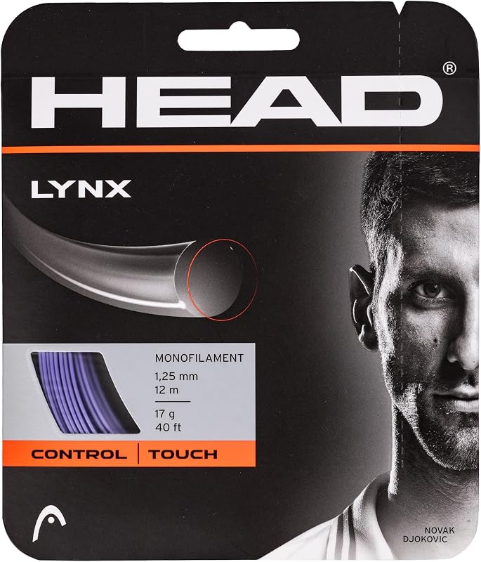 HEAD Lynx Tennis Racket String 40' Set - Monofilament Racquet String, Lively Touch, Perfect Control