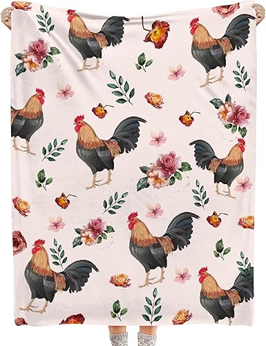 Miniatura 9 de Manta de raza de pollo  Regalo de pollo para los amantes  Acogedora franela suave, ligera y cálida  40 x 50 pulgadas para habitación de niños y