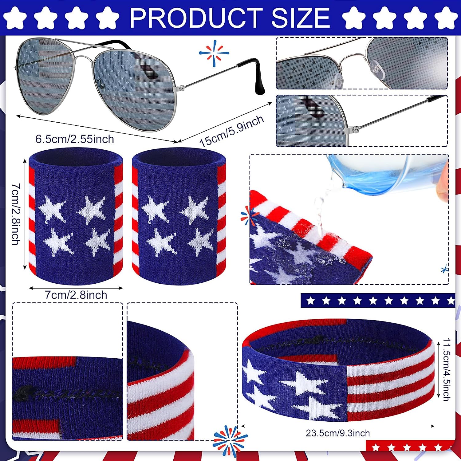 Mepase 4th of July Fanny Pack for Men America Flag Patriotic Beverage Beer Belt Suspenders 250th Anniversary Dress