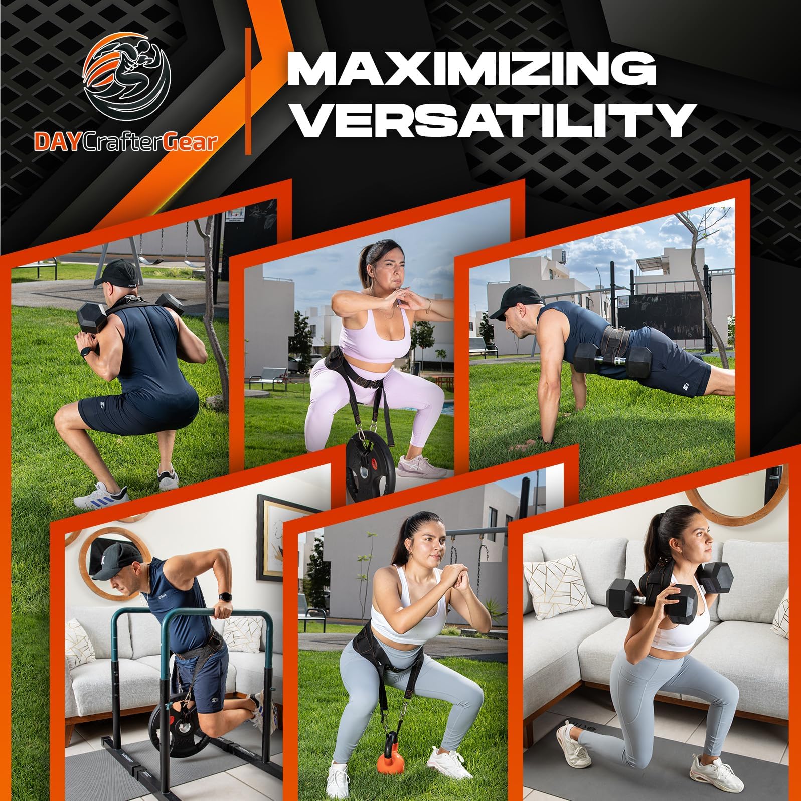 Hip Thrust Belt for Weights, Hantells & Kettlebells - Heavy Duty Glute Workout Equipment for Plates up to 136.1 kg, with bonus straps for Dips & Squat Belt for Home & Gym