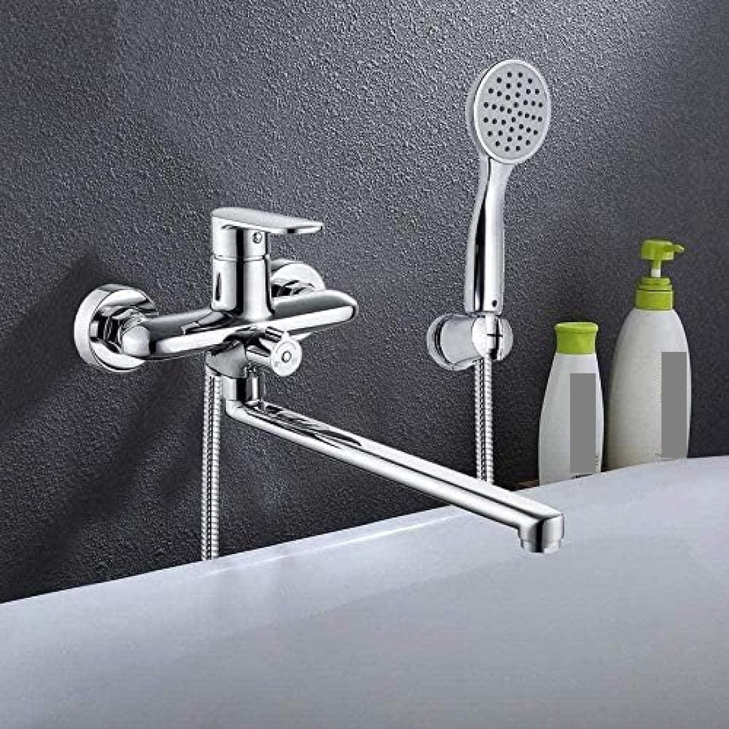 GLJTUO Shower system, Faucet Bathtub Faucet Bathroom Bathtub Shower Set Chrome Wall Faucet Brass Bathtub Sink Mixer Water Mixer Hand Shower