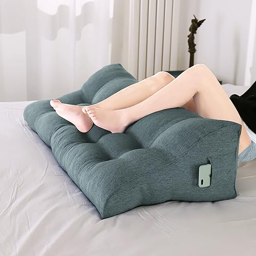 Miniatura 4 de Johnear Almohadas de cuña curvas, almohada de respaldo para cabecera de lectura, almohada para sentarse en reposo en cama, cojín de gran altura,