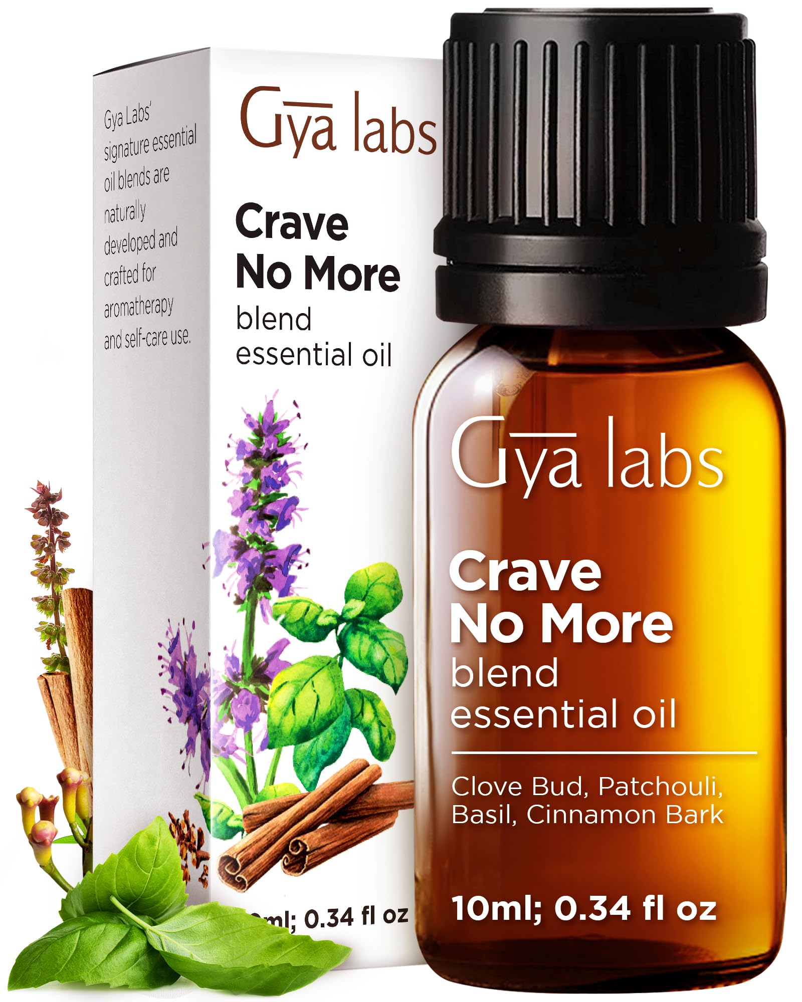 Gya Labs Crave No More Essential Oil Blend - 100% Pure Natural, Herbaceous & Uplifting (0.34 Fl Oz)