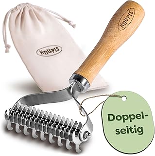 Knupis Hundebürste - Effektives Entfernen von Unterwolle - Nachhaltiges FSC®-Holz - Weiche Pflege - Doppelseitige Fellbürste - Hunde & Katzen Bürste product image