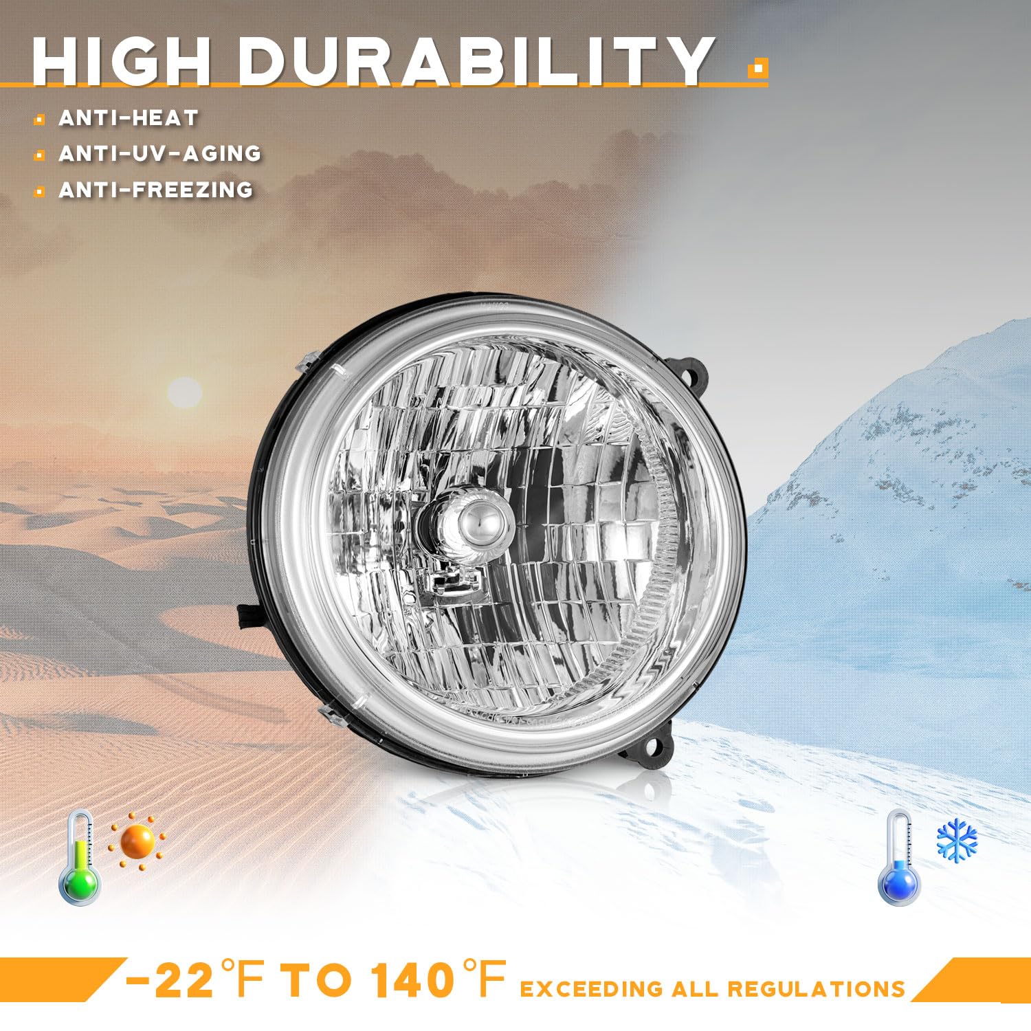 4x6 Inch LED Headlights For Chevy S10 Blazer 1994-1997 - Hi/Lo Beam With Halo DRL