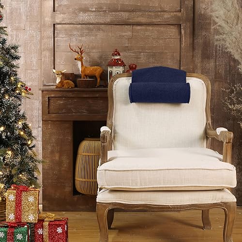 Miniatura 3 de Weysat Almohada para el cuello para sillón reclinable, almohada ajustable de felpa para el cuello, rollo de vellón antideslizante, almohada de apoyo