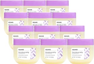 Amazon Brand - Solimo Petroleum Jelly with Lavender & Chamomile, 13 Ounce (Pack of 12) - coolthings.us
