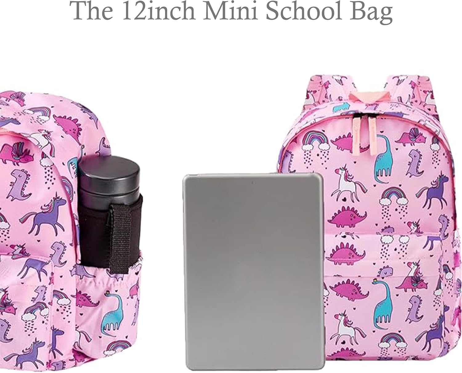 Cute Toddler Backpack for Boys Girls Preschool Kindergarten Nursery Travel School Bag with Chest Buckle(Unicorn and Dinosaur) - Image 7