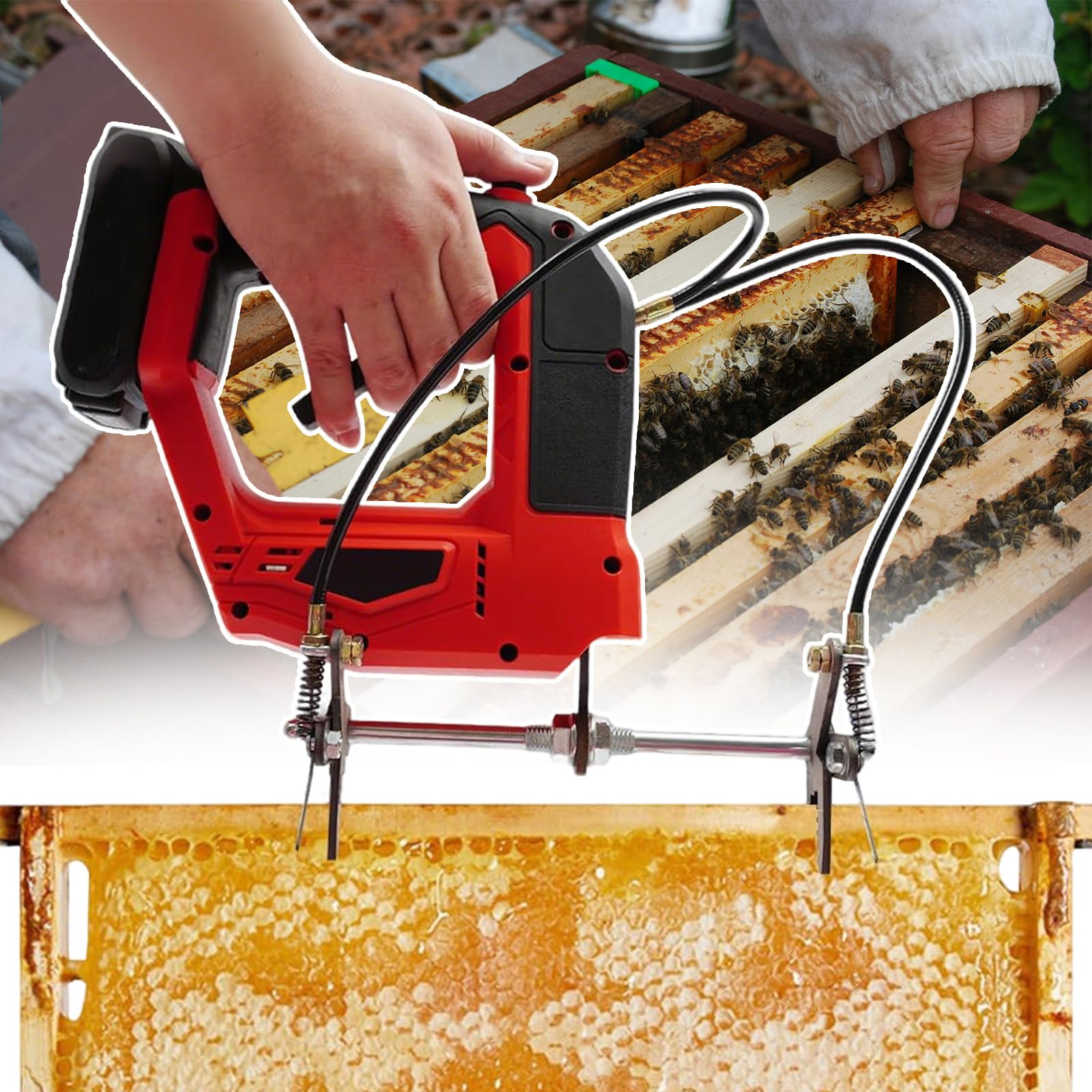 Outil de suppression d'abeilles à 4 niveaux de vibration réglables rouge