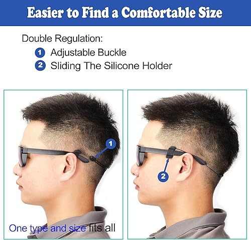 Miniatura 3 de Correas ajustables para lentes de sol, sin cola, soporte para correas de lentes para lentes para hombres y mujeres para Ray-Ban Meta