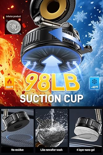 Miniatura 6 de OUNIER Soporte magnético de teléfono al vacío para automóvil, soporte de teléfono con ventosa ajustable de 360 para Magsafe, soporte magnético